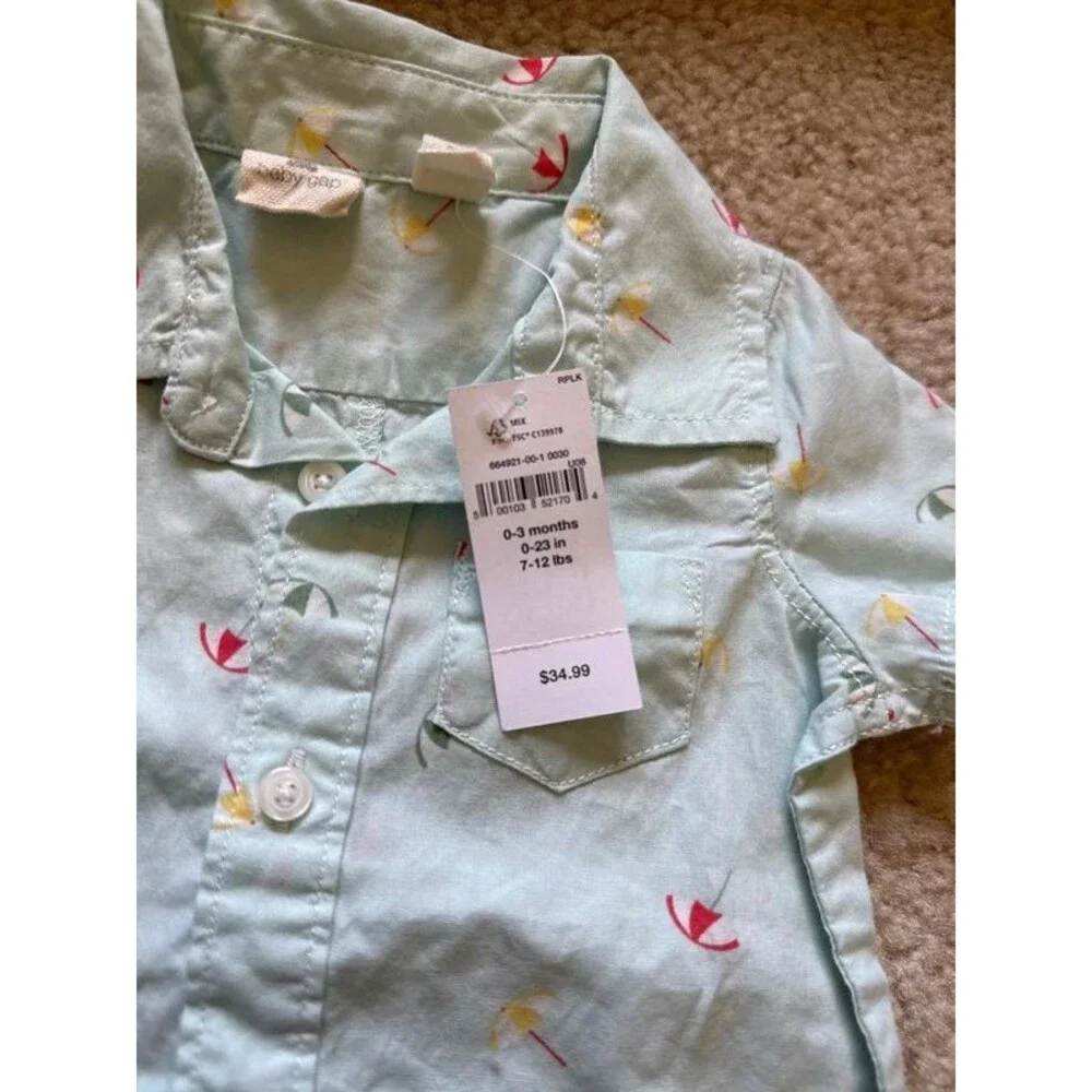 Baby Gap Short Sleeve Umbrella Romper Size 0-3M